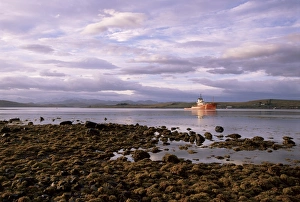 Overcast Skies Prints: Coastguard ship on Loch Ewe