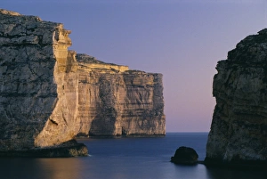 Maltese Prints: Coastline in the evening at Dwejra