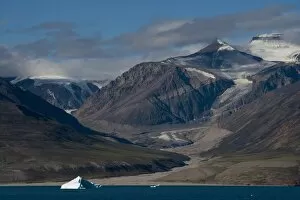 Coastline and iceberg, Greenland, Polar Regions