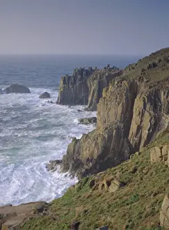 Crash Prints: The coastline at Lands End, Cornwall, England, UK, Europe