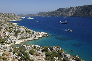 Asia Minor Prints: Coastline looking to Kekova, Ucagiz