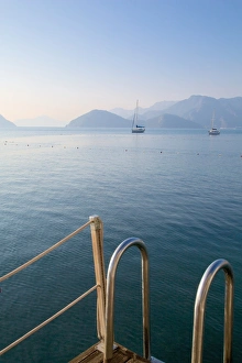 Handrail Prints: Coastline, Marmaris, Anatolia, Turkey, Asia Minor, Eurasia