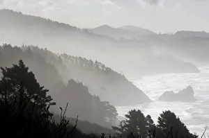 Tough Prints: Coastline near Seaside, Oregon, United States of America, North America