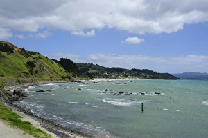 Coromandel Prints: The coastline of Northern Coromandel, North Island, New Zealand, Pacific