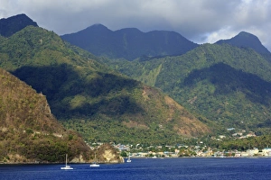 Soufriere Prints: Coastline of Soufriere, St. Lucia