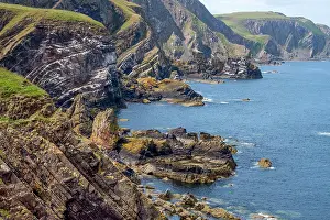 Turquoise Prints: The coastline at St Abbs Head, National Nature Reserve, Eyemouth, Scotland, United Kingdom
