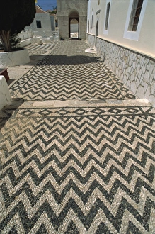 Chalki Prints: Cobbled pavement by St