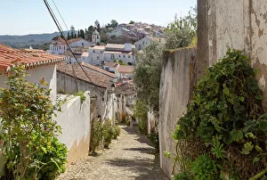 Terracotta Prints: Cobbled street in Judiara the former Jewish part of Castelo de Vide