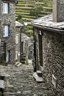 Cobbled Prints: Cobbled streets and granite houses in the medieval village of Piodao in the Serra