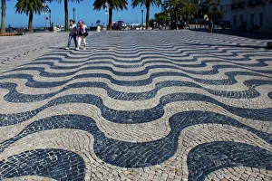 Cobbled Prints: Cobblestones, Cascais, Portugal, Europe