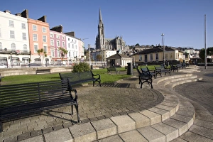Seats Prints: Cobh sea front, Cobh, County Cork, Munster, Republic of Ireland, Europe