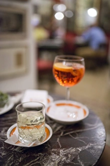 Refreshment Prints: Cocktails at the Cafe Greco, Rome, Lazio, Italy, Europe