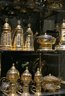 Metal Work Prints: Coffee pots for sale at Souq al-Hamidiyya