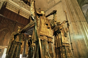 Christopher Columbus Prints: Coffin with the assumpted bones of Christopher Columbus