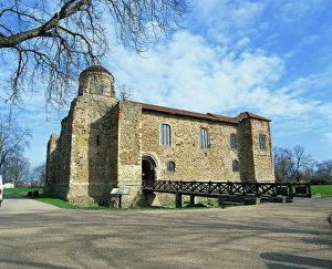 Castles Prints: Colchester Castle, the oldest Norman keep in the U. K. built on Roman temple to Claudius