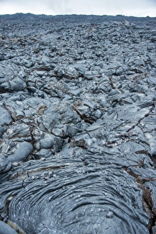 Cold lava after an eruption of Tolbachik volcano, Kamchatka, Russia, Eurasia