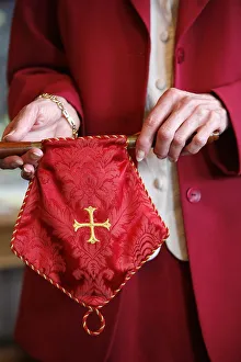 Images Dated 6th March 2000: Collection during Sunday service in a Reformed church, London, England, United Kingdom