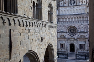 Chapels Prints: Collieoni Chapel, Piazza Vecchia, Bergamo, Lombardy, Italy, Europe