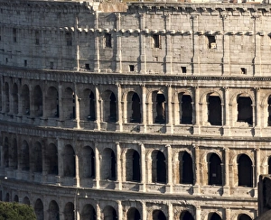 Amphitheatre Prints: Detail of the Colloseum, UNESCO World Heritage Site, Rome, Lazio, Italy, Europe