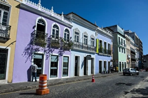 Colonial architecture in the Pelourinho, UNESCO World Heritage Site, Salvador da Bahia, Bahia, Brazil, South America