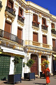 Shutters Prints: Colonial architecture, Tangier, Morocco, North Africa, Africa