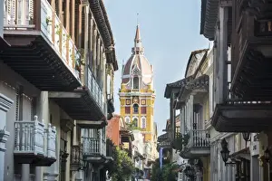 Colonial architecture in the UNESCO World Heritage Site area, Cartagena, Colombia