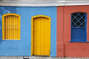 Colonial building at the old colonial city centre in the lower area, Porto Seguro, Bahia, Brazil, South America