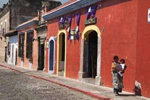 Images Dated 26th March 2009: Colonial buildings, Antigua, Guatemala, Central America