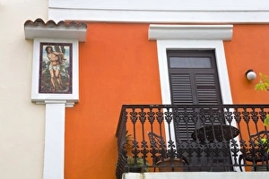 Balconies Prints: Colonial buildings in Old City of San Juan