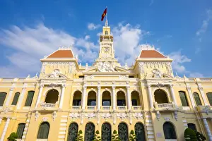 Vietnamese Prints: Colonial facade of Ho Chi Minh City Hall (Ho Chi Minh City Peoples Committee)