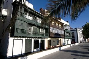 Colonial houses in the old town of Santa Cruz de la Palma, La Palma, Canary Islands