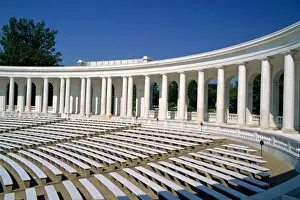 Colonnades Prints: The colonnaded amphitheater of the Arlington Cemetery in Virginia