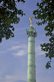 Colonne de Juillet in the Place de la Bastille, Paris, France, Europe