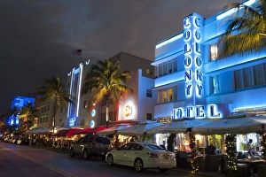 Hotels Prints: Colony Hotel, Ocean Drive, South Beach, Miami Beach, Florida, United States of America
