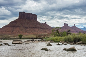 Moab Prints: The Colorado River with Castle Valley in the background