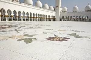 Images Dated 27th October 2009: Colored floral marble and mosaics used as paving in the courtyard of 17, 000 square metres