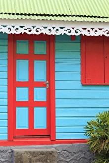 Cottages Prints: Colorful architecture in Roseau