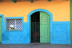 Granada Prints: Colorful colonial architecture, Granada, Nicaragua, Central America
