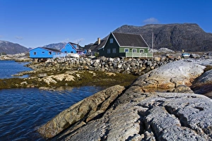 Colorful houses, Port of Nanortalik, Island of Qoornoq, Province of Kitaa