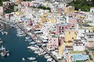 Inhabitants Prints: Colorful houses on Procida Island, Phlegraean Islands, Bay of Naples, Campania, Italy
