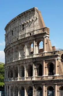 Amphitheatre Prints: Colosseum, Ancient Roman Forum, UNESCO World Heritage Site, Rome, Lazio, Italy, Europe