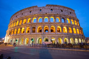 Ancient Rome Prints: The Colosseum, UNESCO World Heritage Site, Rome, Lazio, Italy, Europe