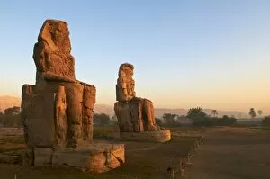 Images Dated 19th December 2011: Colossi of Memnon, carved to represent the 18th dynasty pharaoh Amenhotep III