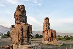 Heritage Site Prints: Colossi of Memnon, massive stone statues of Pharaoh Amenhotep III in the Theban Necropolis