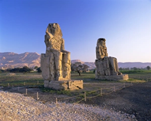 West Bank Prints: Colossi of Memnon, West Bank, Thebes, Luxor, Egypt, North Africa, Africa