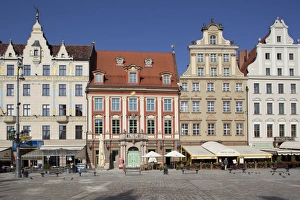 Silesia Prints: Colourful architecture, Market Square, Old Town, Wroclaw, Silesia, Poland, Europe