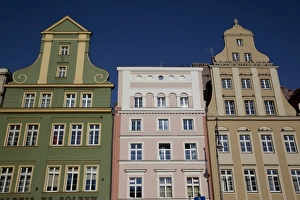 Colourful architecture, Market Square, Old Town, Wroclaw, Silesia, Poland, Europe
