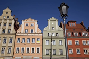 Colourful architecture, Market Square, Old Town, Wroclaw, Silesia, Poland, Europe