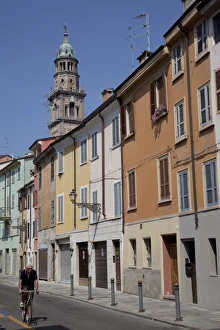 Awning Prints: Colourful architecture, Parma, Emilia Romagna, Italy, Europe
