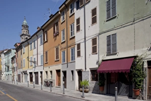 Awning Prints: Colourful architecture, Parma, Emilia Romagna, Italy, Europe